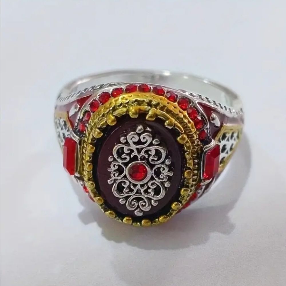 Men's Vintage Alloy Statement Ring